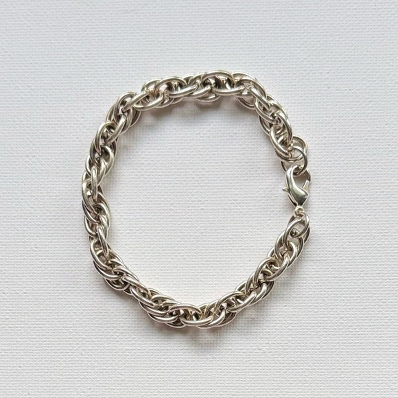 Jewelry - Silver-Tone Woven Chain Bracelet – Chic Everyday Style
